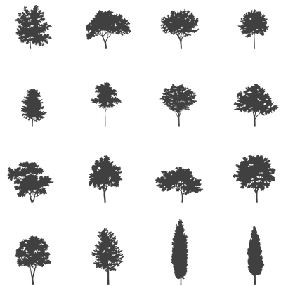 DWG Vectorial 3 - Small Trees – Cutout|trees